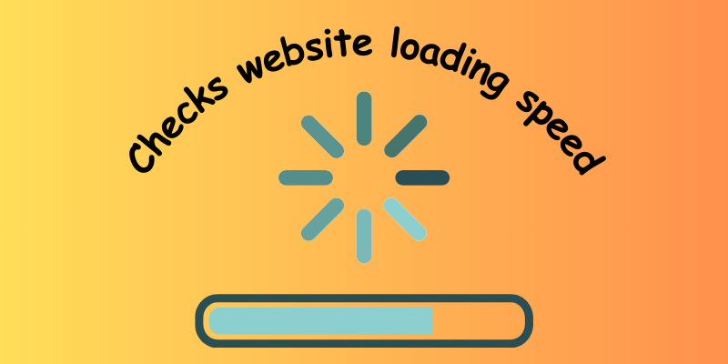 Checks website loading speed